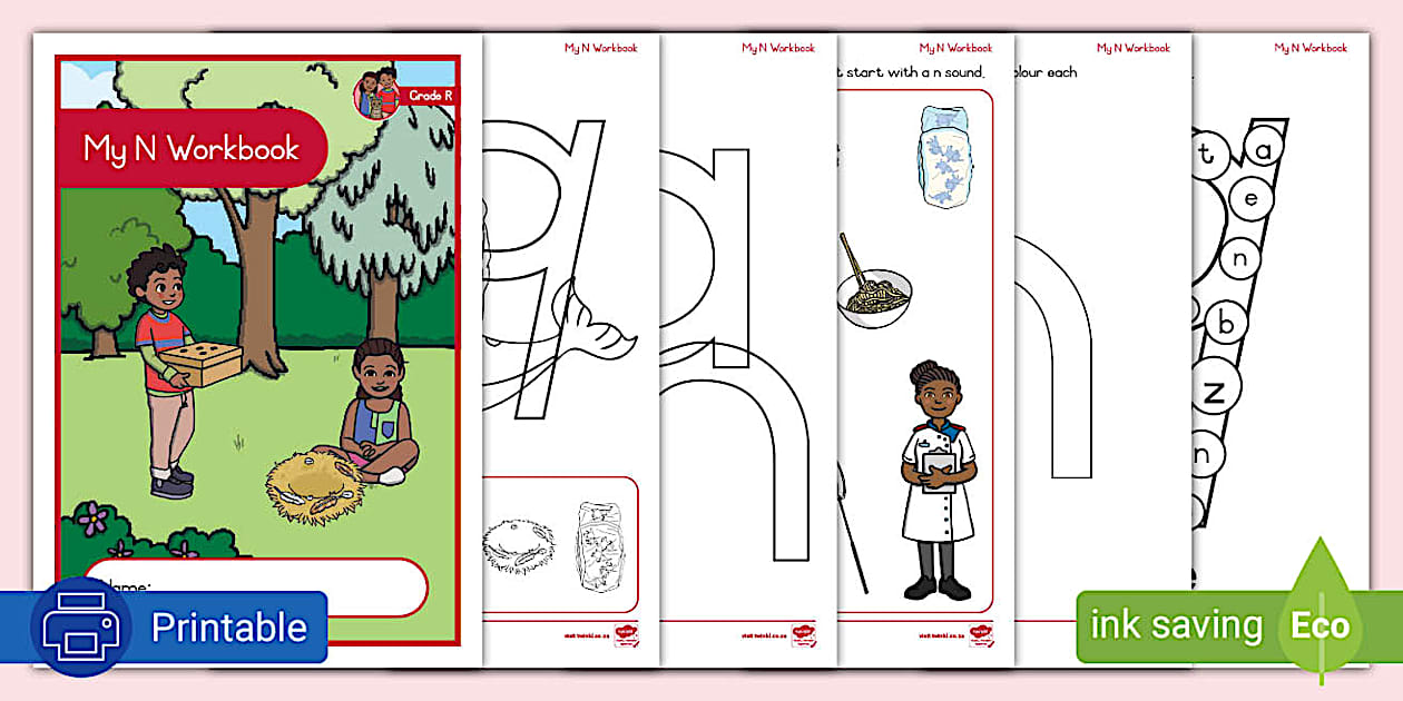 Gr. R Phonics Workbook Letter N (teacher made) - Twinkl