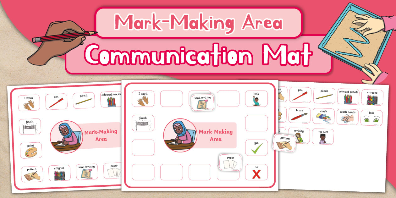 Communication Display Eyfs ๐ EYFS Mark-Making Area Communication Mat