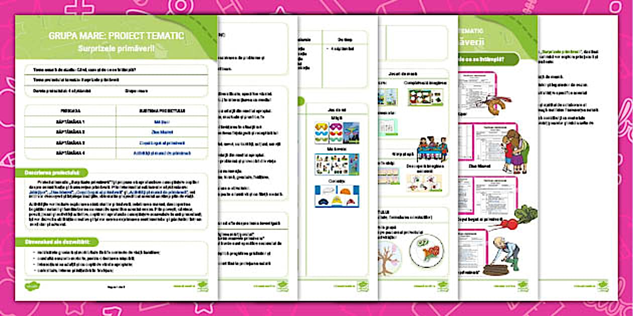 Grupa mare: Surprizele primăverii – Proiect tematic