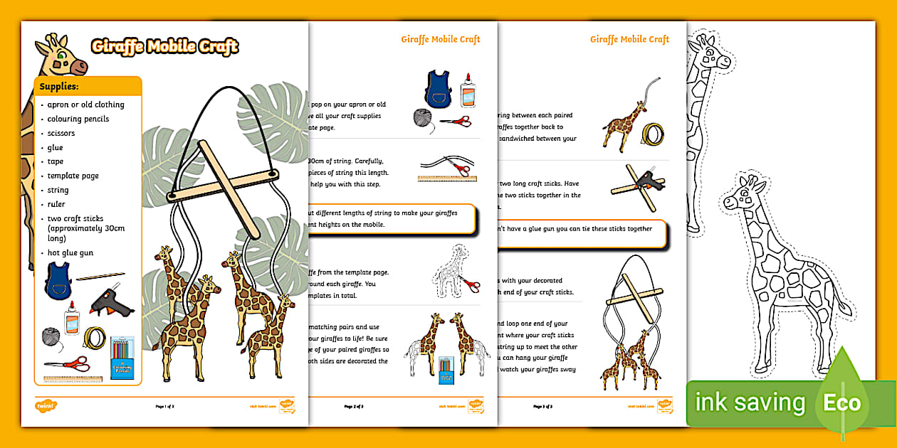 Giraffe Mobile Craft