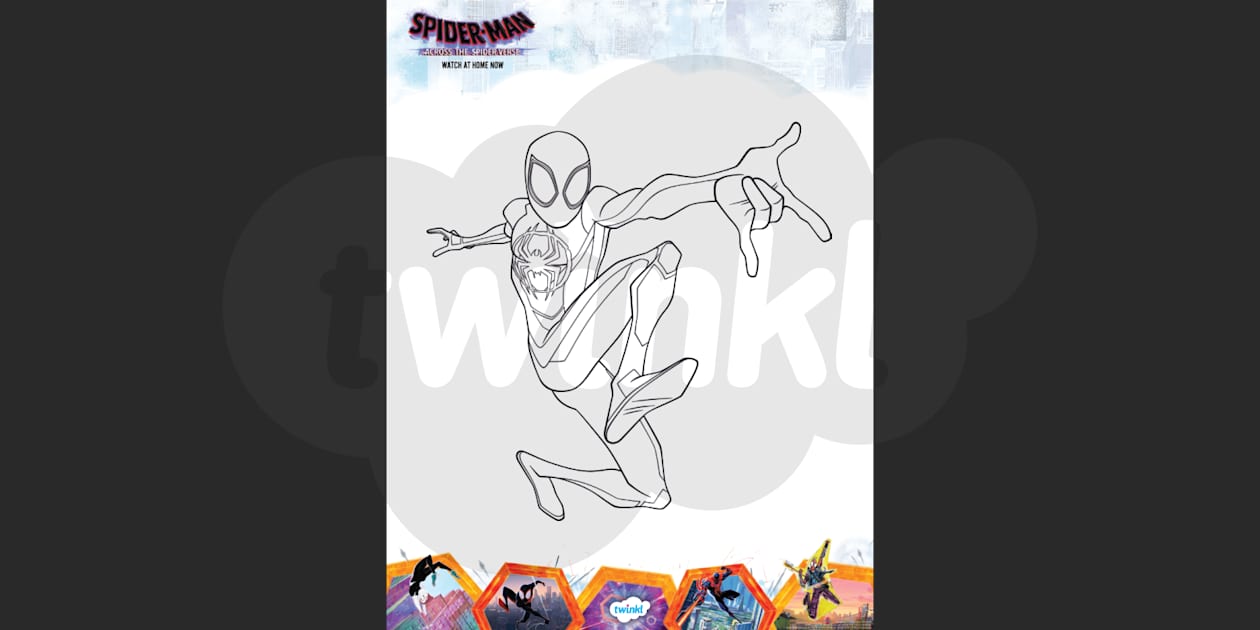 spiderman images for colouring