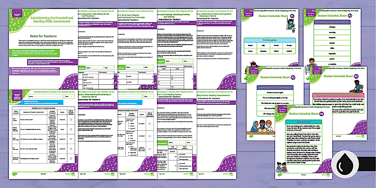 Foundational Reading Skills Assessment - Grade 3 - Twinkl