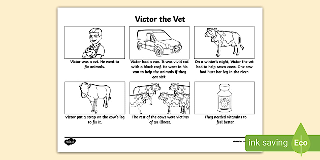 'v' Phoneme Spotter Story - Twinkl