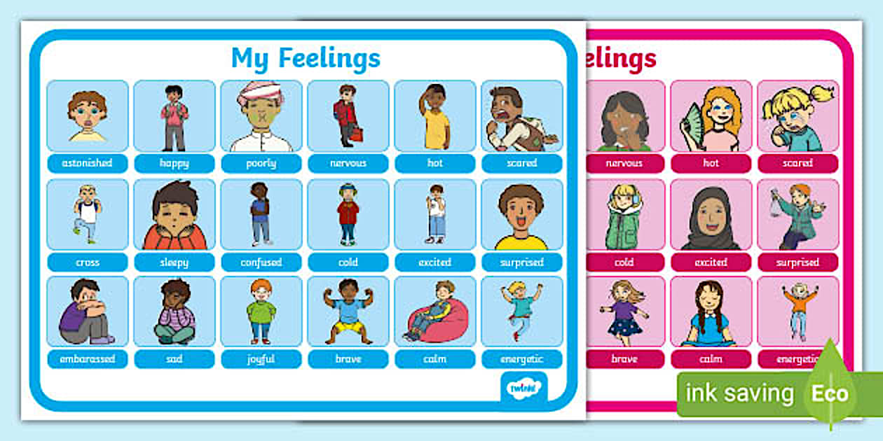 My Feelings Word Mat (teacher made) - Twinkl