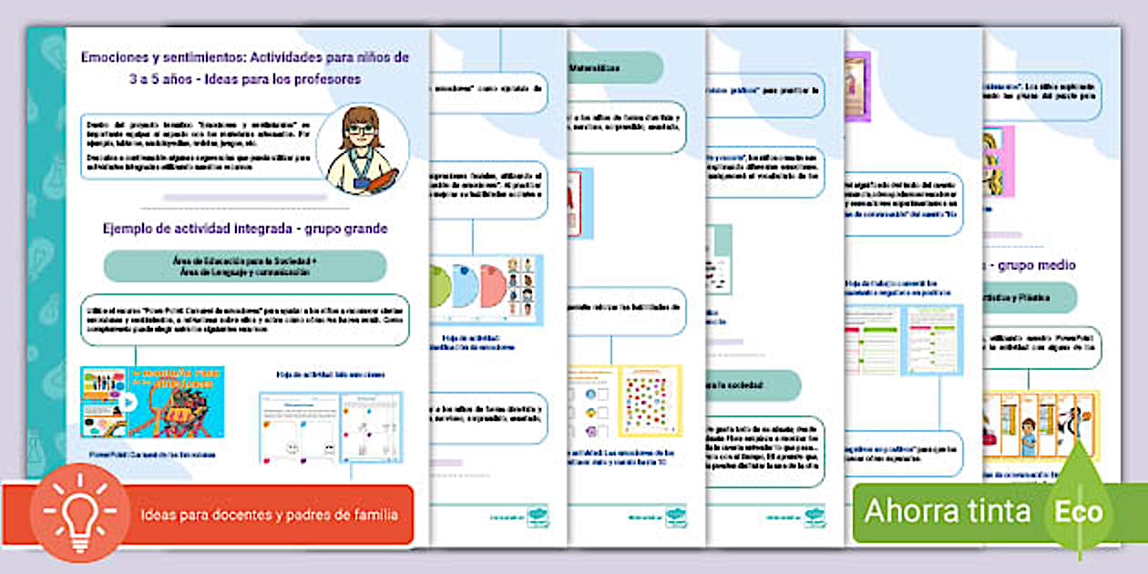FREE! - Emociones: Actividades para niños de 3 a 5 años - Twinkl