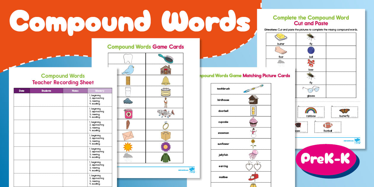 Compound Words Small Groups Activity for PreK-K