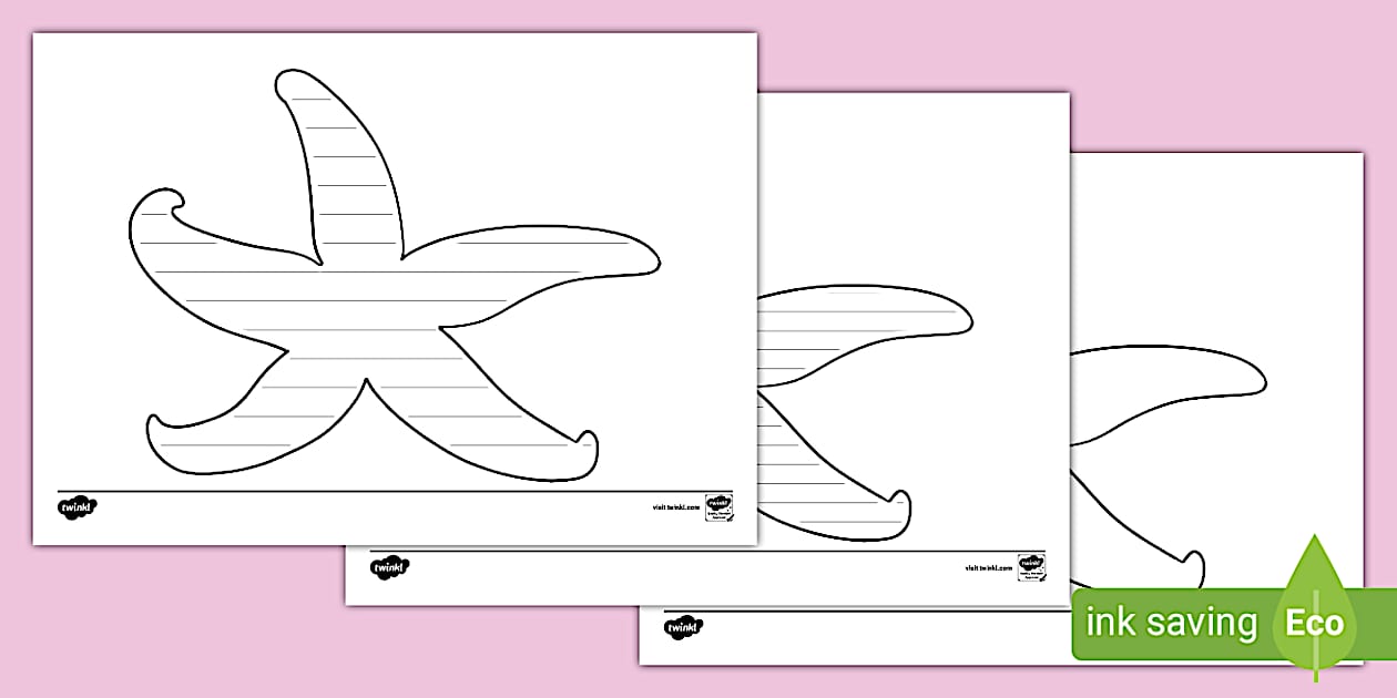 Starfish Template Writing Frame