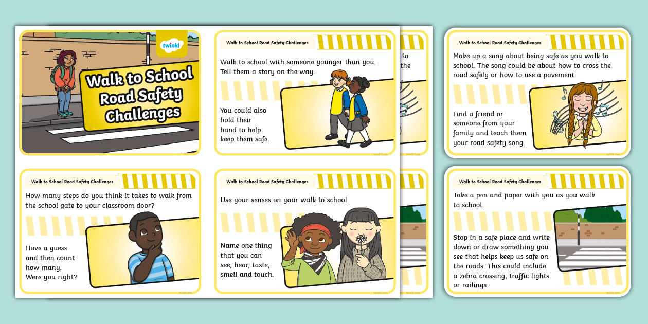Walk to School Road Safety Challenges - KS1 (teacher made)