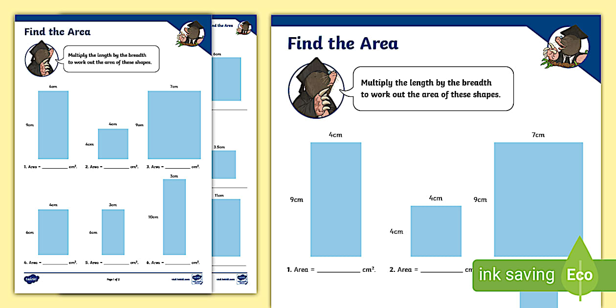 Find the Area Activity Sheets | KS2 Maths | Twinkl | SEAG