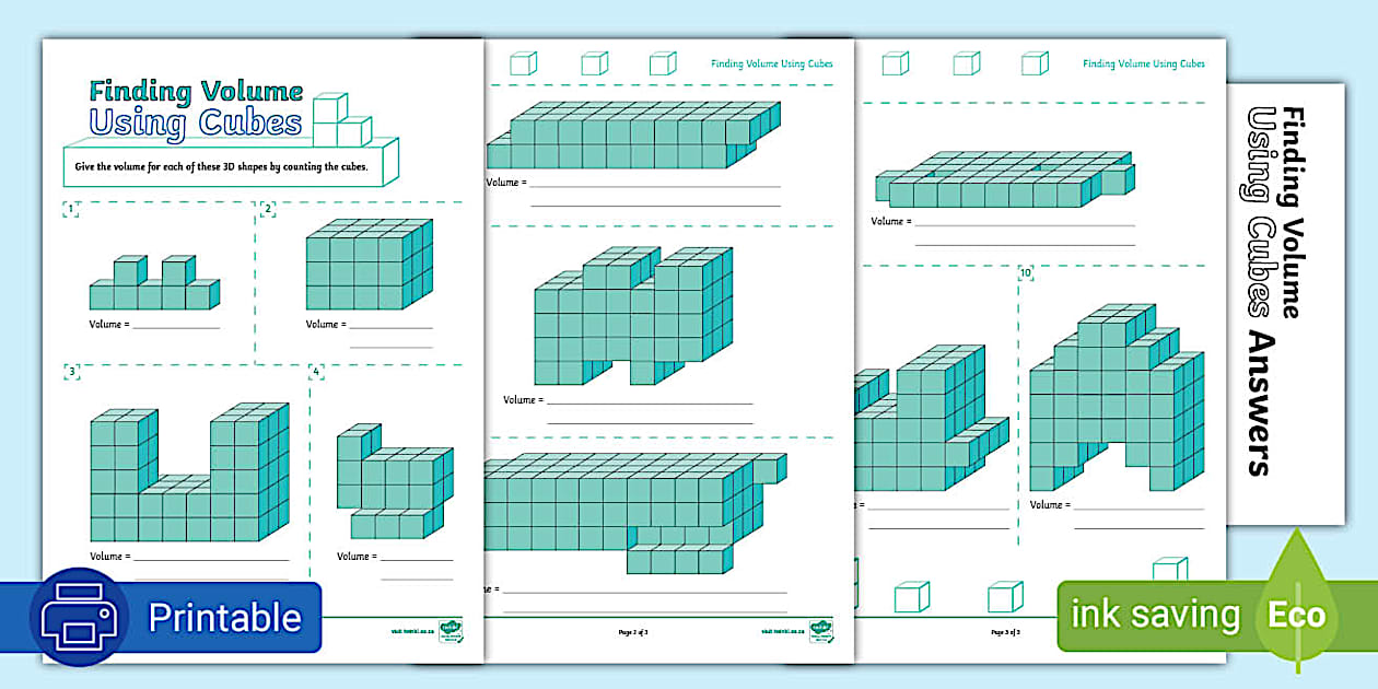 Finding Volume Using Cubes Activity Sheet Teacher Made Finding Volume Using Cubes Activity Sheet Teacher Made