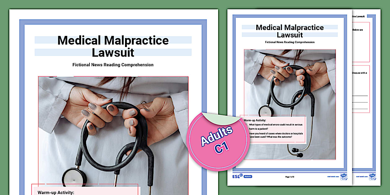 ESL Medical Malpractice Lawsuit (teacher made) Twinkl
