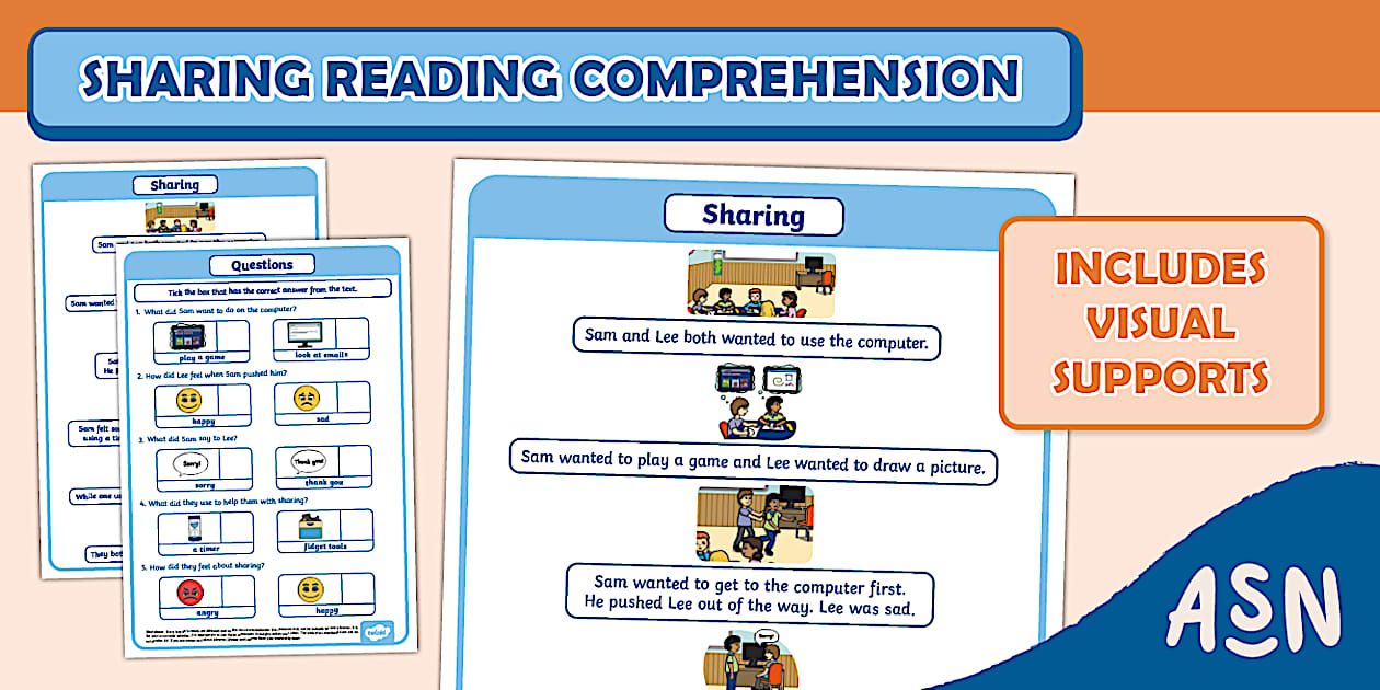 Sharing Reading Comprehension with Visual Supports