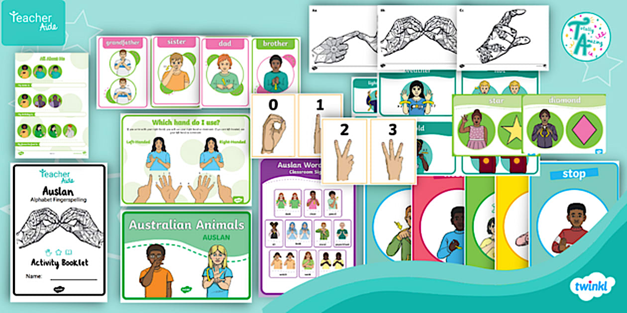 Teacher Aide -Auslan Pack (teacher made) - Twinkl