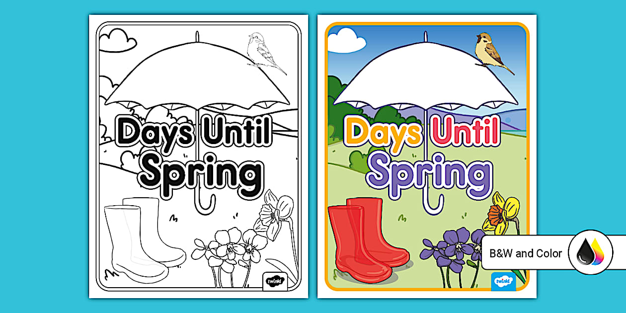Countdown to Spring Poster (teacher made) - Twinkl
