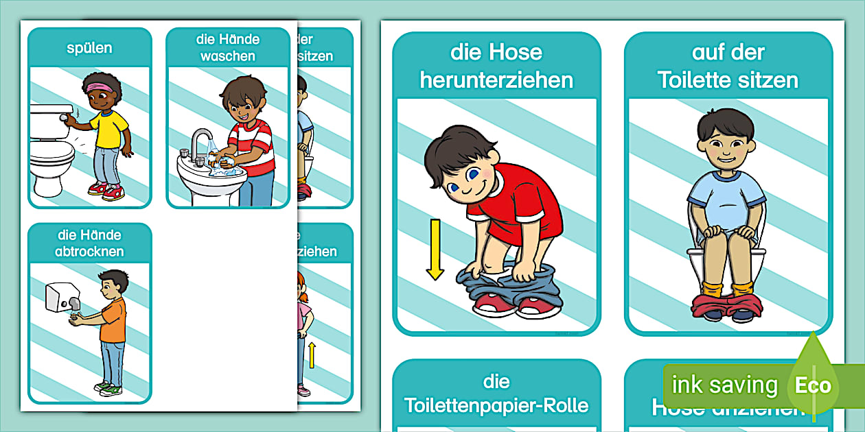 Kann Ich Auf Die Toilette Gehen Französisch auf die Toilette gehen I Bilder- und Wortkarten - Twinkl