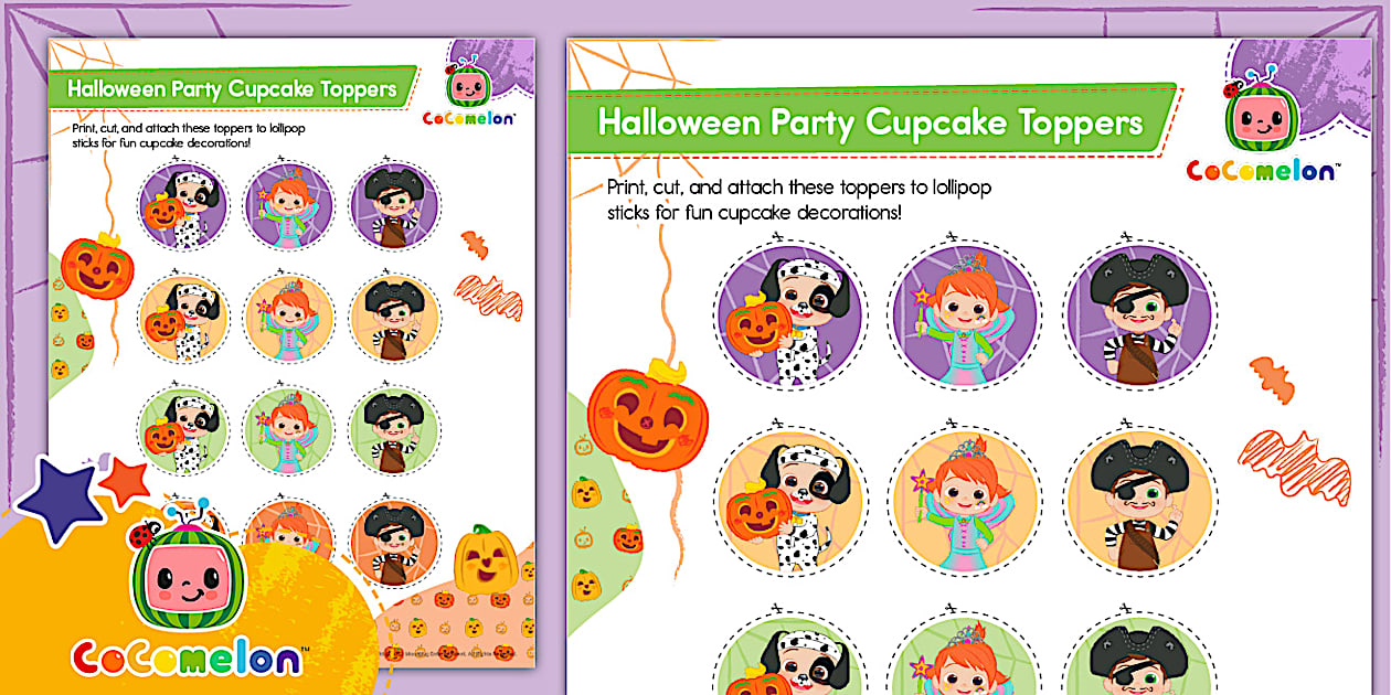 Free CoComelon Halloween Cupcake Toppers | Twinkl USA