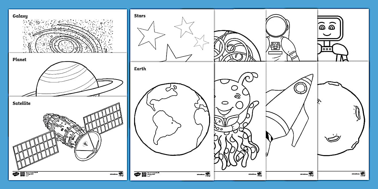 Space A4 Coloring Posters (Teacher-Made) - Twinkl