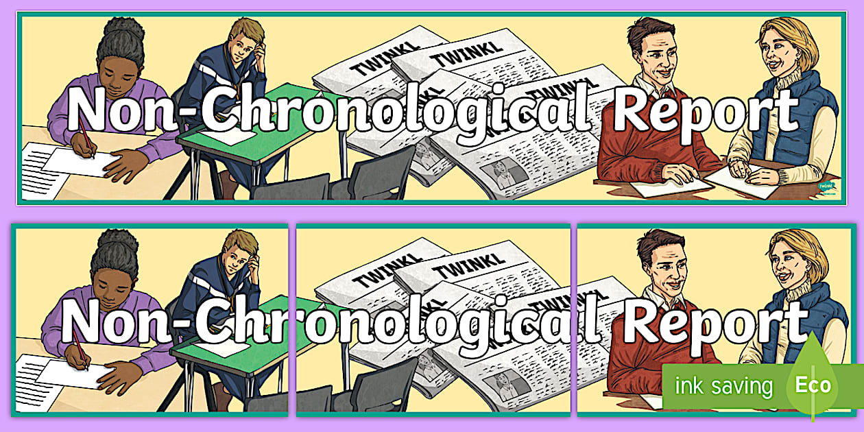 Cursive Non-Chronological Report Display Banner - Twinkl