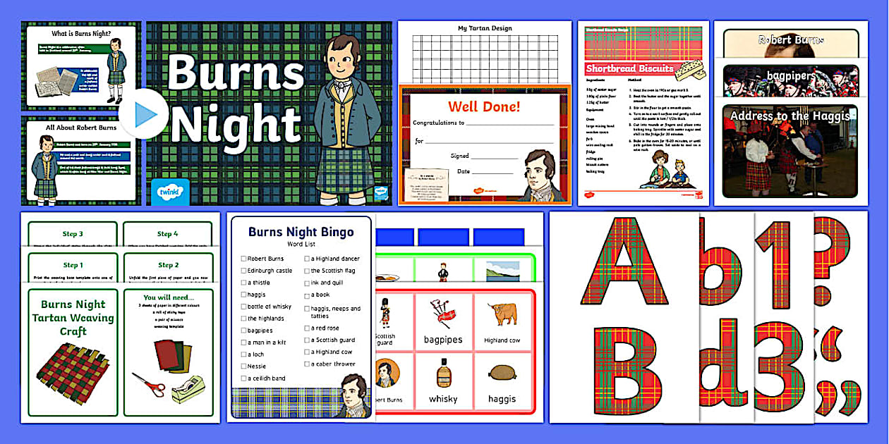 Robert Burns Activities Early Years Resource Pack - Twinkl
