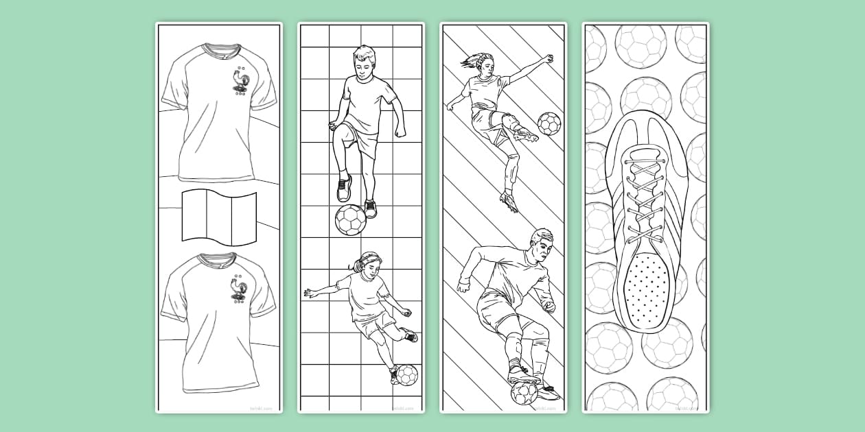 * NEW * Marque-pages à colorier : Le football - Twinkl