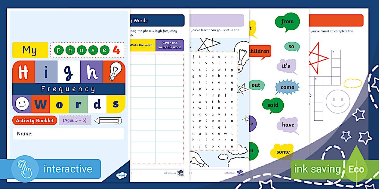 High Frequency Words Activity Booklet
