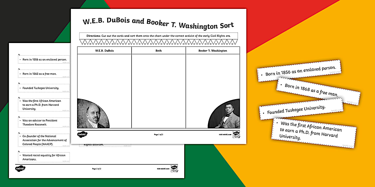 Web Dubois And Booker T Washington
