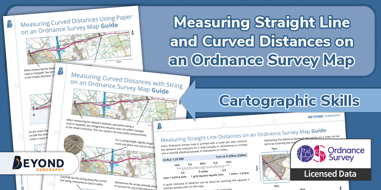 Straight Line and Curved Distances on Ordnance Survey Maps