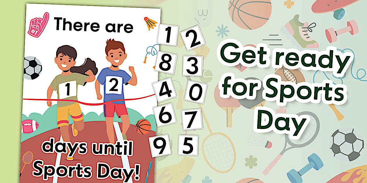 Sports Day Countdown Display Poster