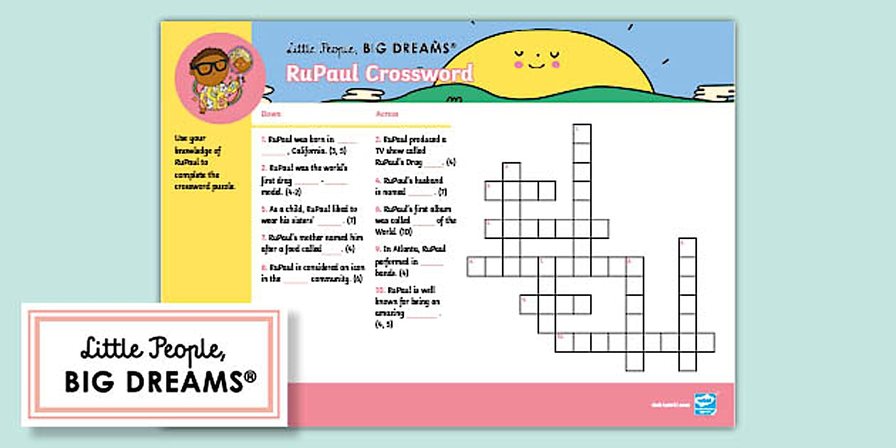 RuPaul Crossword Twinkl South Africa