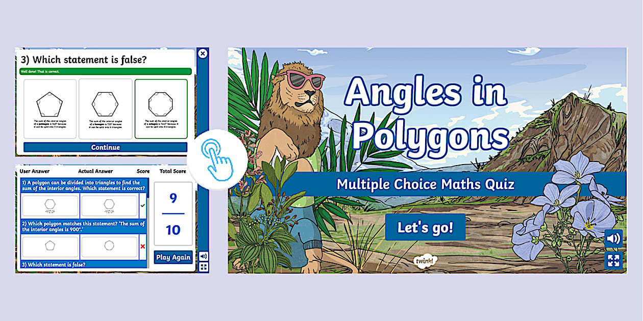👉 Angles in Polygons KS2 Maths Multiple Choice Quiz