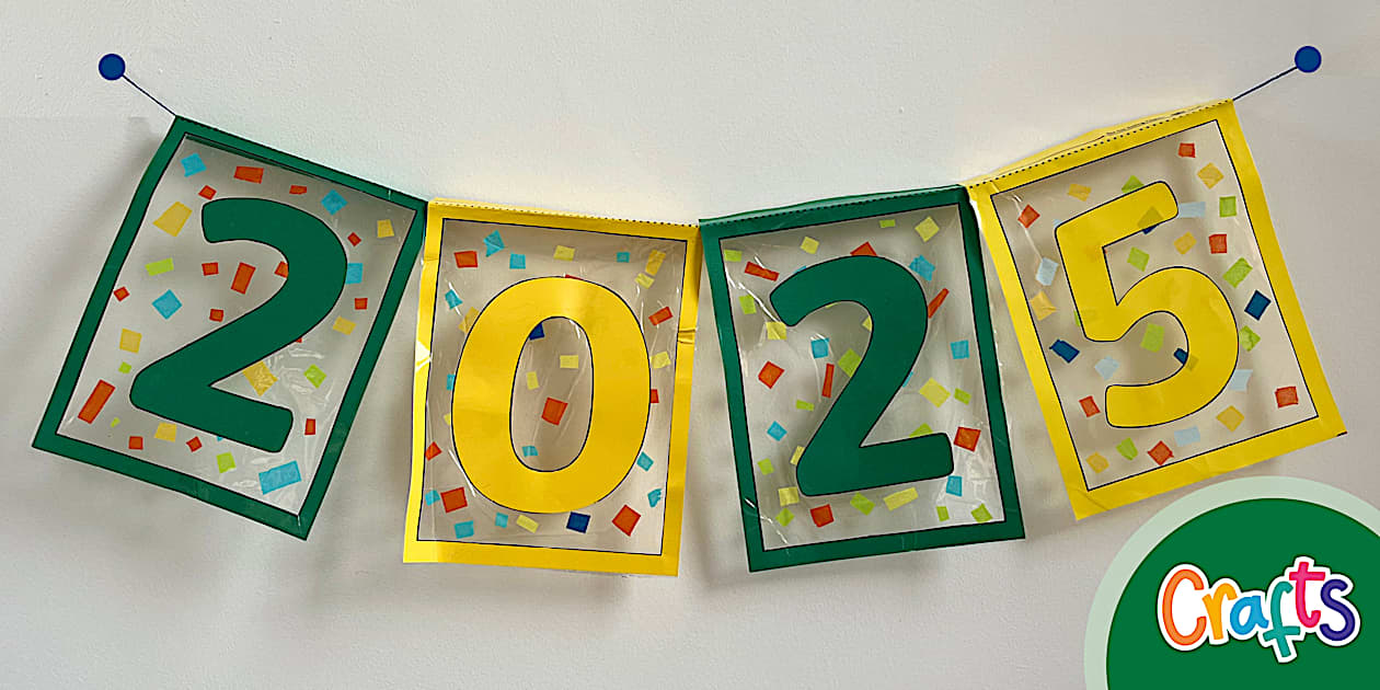 2025 New Year Bunting New Year Crafts (teacher made)