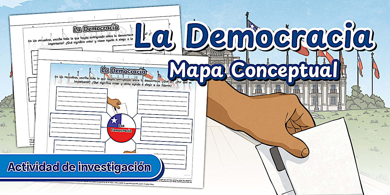 Mapa conceptual de la democracia - Twinkl