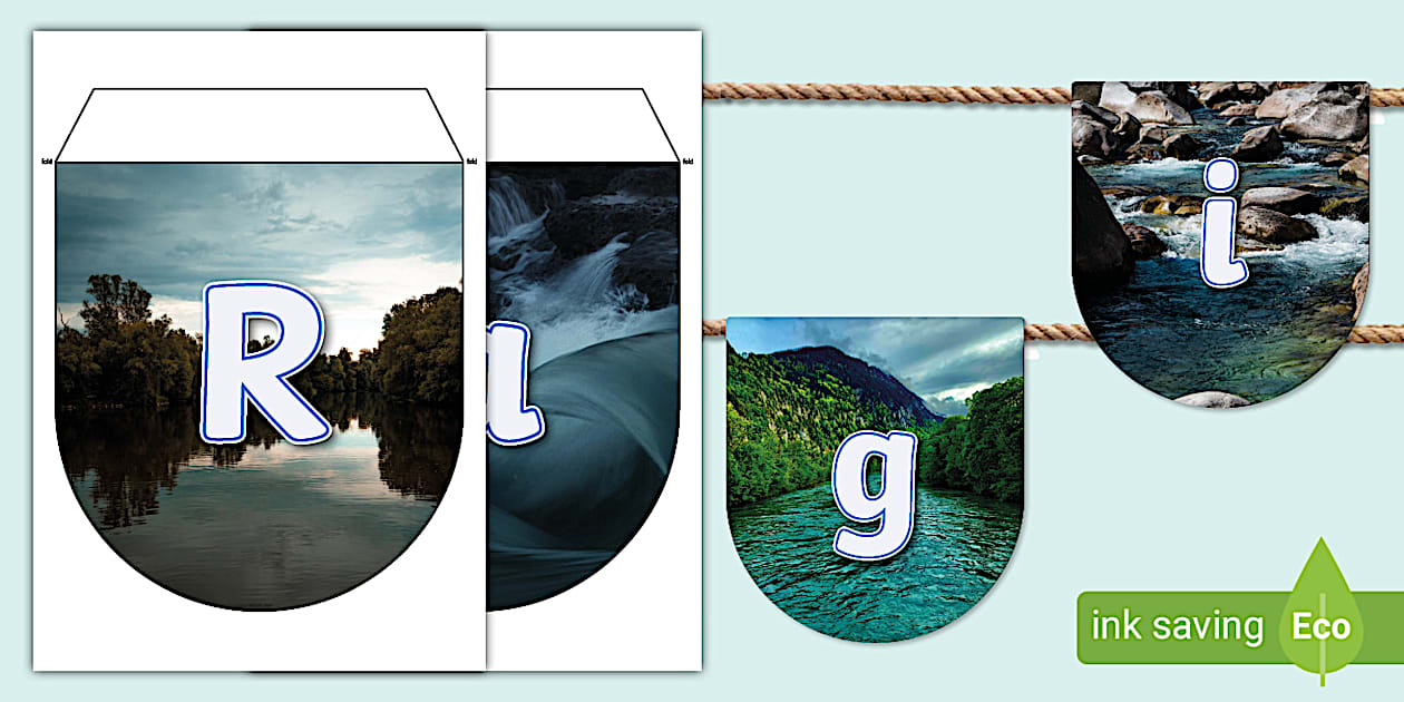 Raging Rivers Photo Display Bunting (teacher made) - Twinkl