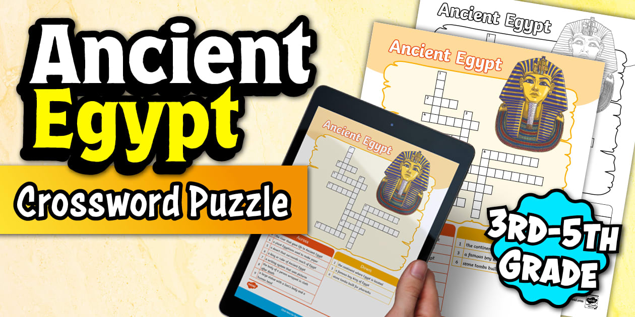 Discover Ancient Egypt Vocabulary Crossword Puzzle 3rd 5th