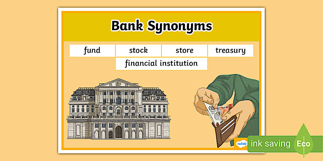 Mat Bank Check Bank Synonyms Word Mat (teacher made) - Twinkl