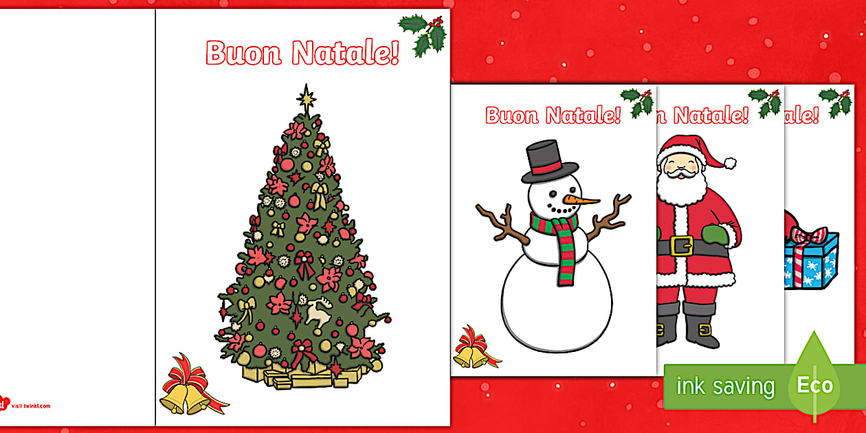 biglietti natale gratis da scaricare