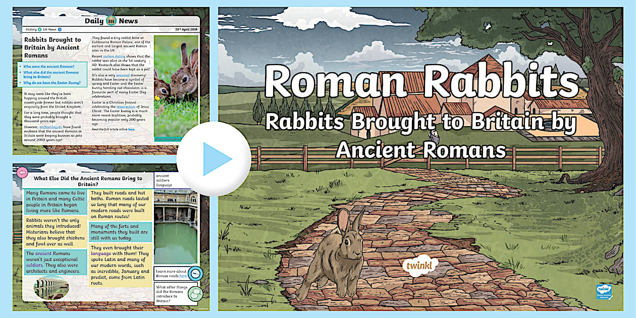 UKS2 Roman Rabbits Daily News PowerPoint (teacher made)