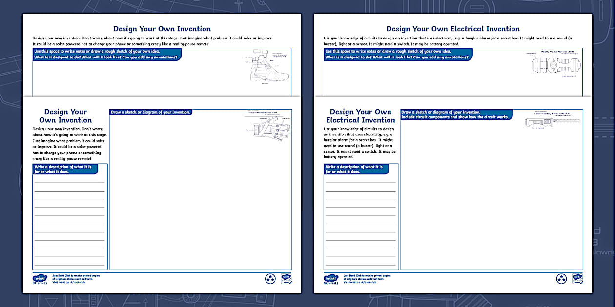 Example Layout For Inventions Design Your Own Invention Activity | KS2 (teacher made)