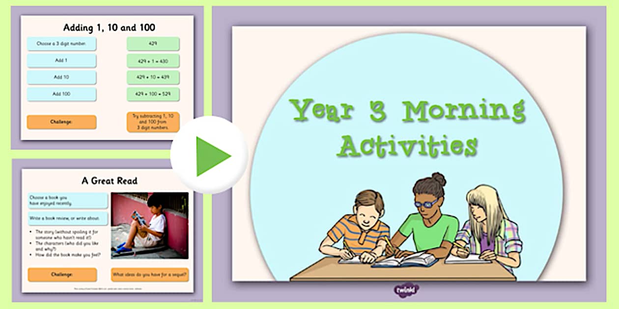 Year 3 Morning Activities (teacher made) Twinkl