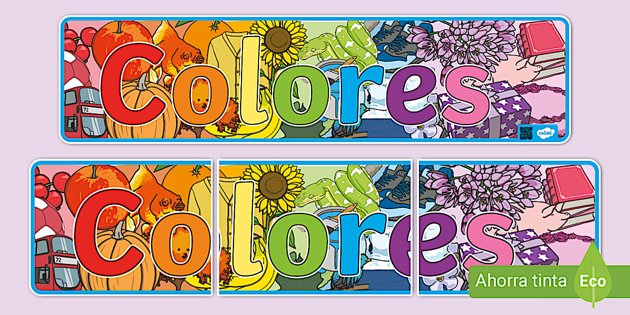 Letrero: Los colores- Guía de trabajo (teacher made)