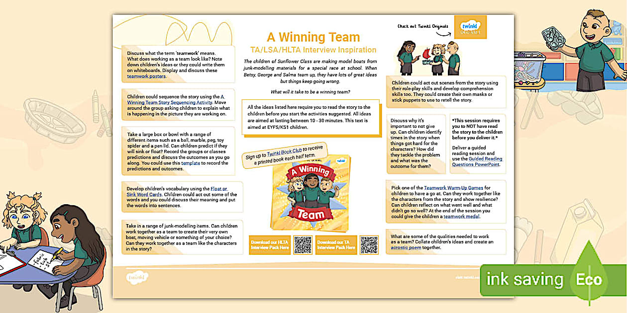 Interview Pack Designs Interview Inspiration Pack: Using Stories in a TA Interview
