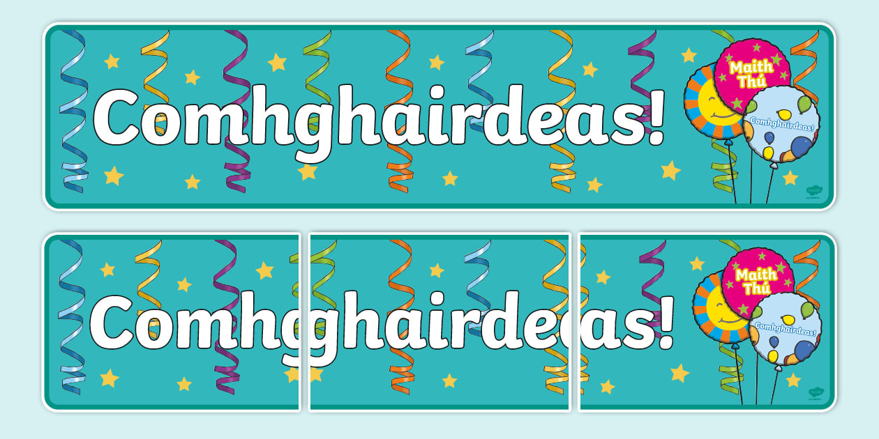 Congratulations Display Banner Gaeilge (teacher made)