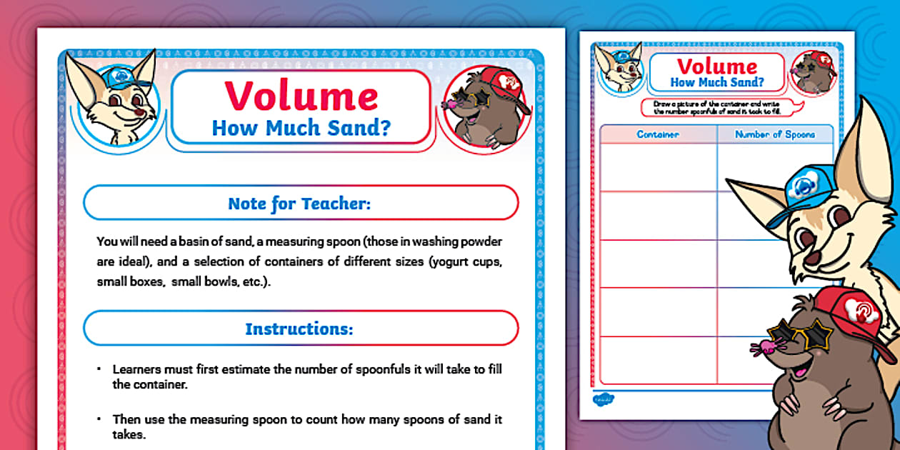 Grade R Maths: Volume - How Much Sand?