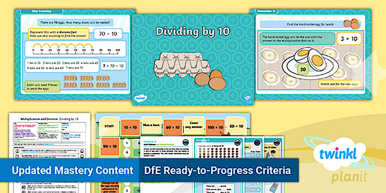 👉 Year 2 Dividing by 10 PlanIt Maths Lesson - Twinkl