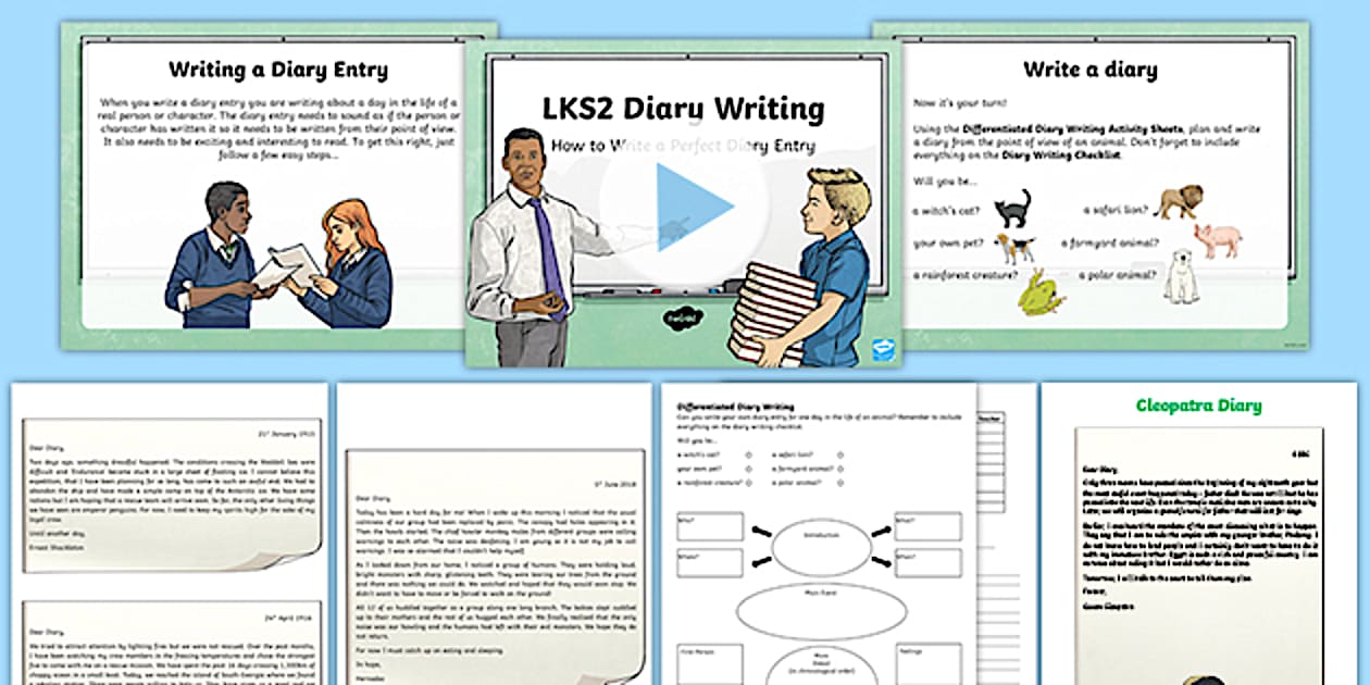 Editable LKS2 Diary Writing Differentiated Activity Pack