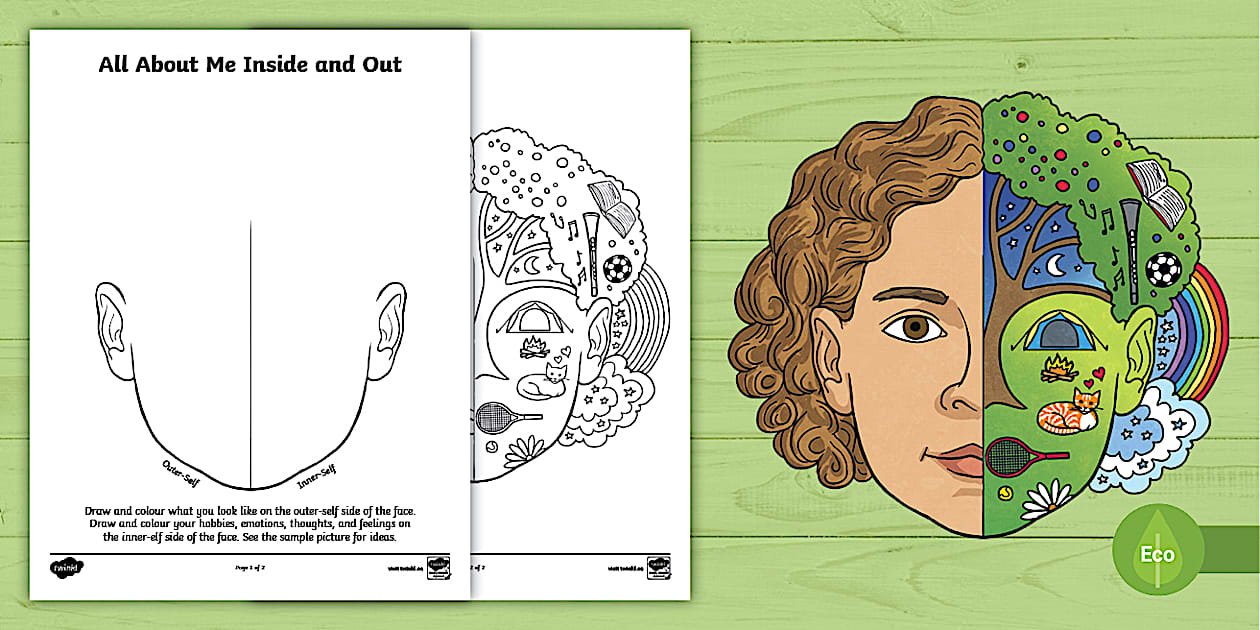 All About Me Self Portrait Art And Self Expression Activity For Kids