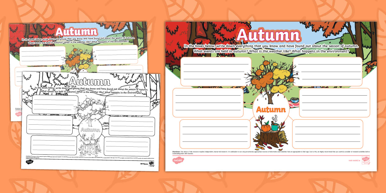 Autumn Mind Map - Twinkl
