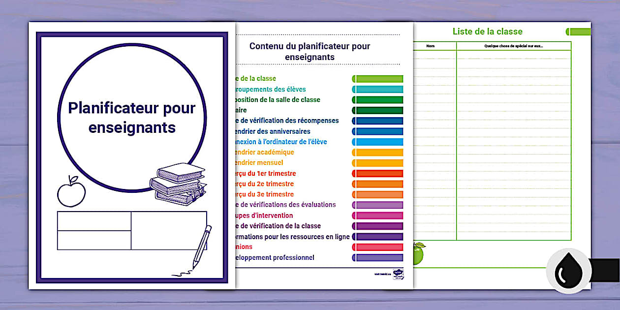 Teacher Planner Academic Year 20252026 French Twinkl