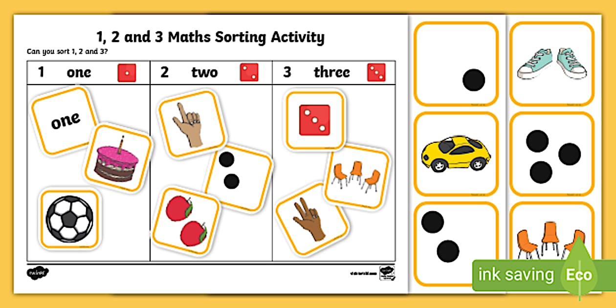 1 2 And 3 Sorting Maths Activity Teacher Made Twinkl 1 2 And 3 Sorting Maths Activity Teacher Made Twinkl