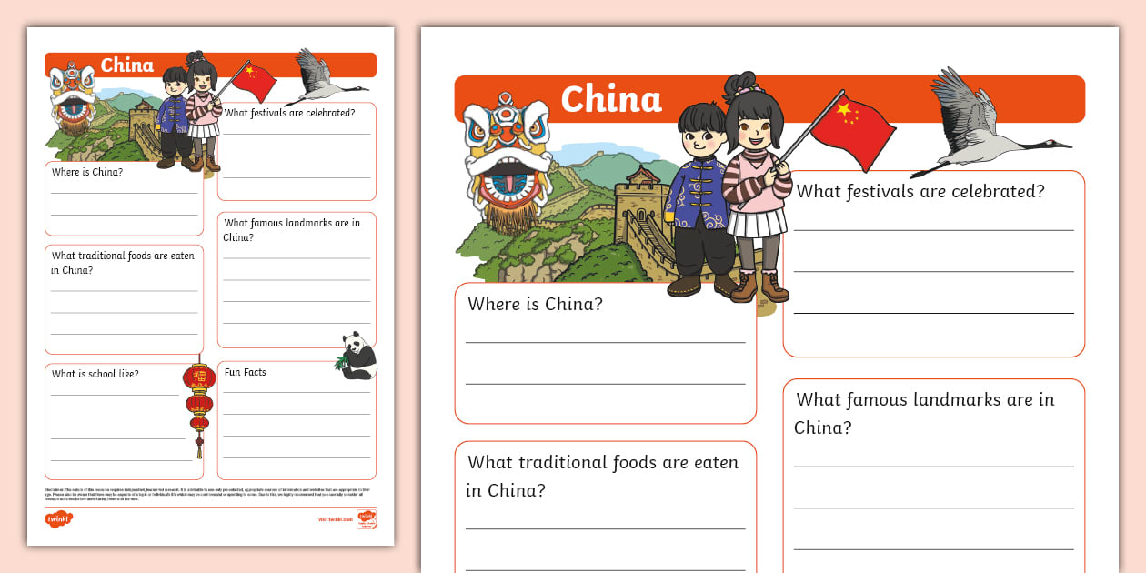 China Fact File Template Teacher Made Twinkl China Fact File Template Teacher Made Twinkl